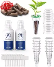 Seed Pods Kit for Hydroponics, 12 Sponges, Baskets, Labels, Compatible with IDOO
