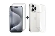 2 Set Soft PET Film Screen Protector for Apple iPhone 15 PRO Front and Back