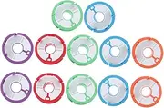 EXHUMKY 12pcs Silicone Fishing Line Spool Holders Fishing String Winder for Easy Organization Lightweight Durable Suitable for Saltwater Freshwater Random Color