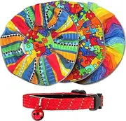 Cat Collar Cover for Birds - Bird Warning Cat Collar, Scientifically Proven to Help Prevent Your Cat from Catching Birds, 3 Cat Collar Covers and 1 Breakaway Cat Collar Included