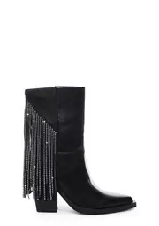 [SIMMI] Dalton-11 Fringe Boots - Black