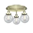 Innovations Lighting 916-3C-10-18 Beacon Flush Beacon 3 Light - Brass