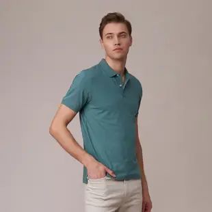 GIORDANO 男裝SORONA涼感素色POLO衫 - 10 北大西洋綠