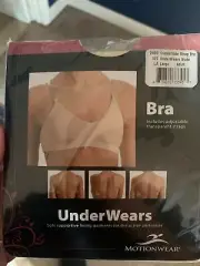NEW Dance BRA Top Size LARGE ADULT Nude Clear Back & Straps Underwears