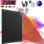 12V 250W Fixed Mono Solar Panel Kit Caravan Camping Portable Battery Charging AU