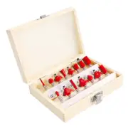 15pcs Milling Router Bit Set Carbide Shank Mill Woodworking T9L6