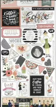 Coffee Shop Mocha Barista Cup Strong Friends Blend Echo Park Chipboard Accents