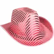 Pink Sequin Adult Cowboy Hat
