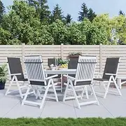 Generic Garden Highback Chair Cushions 6 pcs Anthracite 120x50x3 cm Fabric