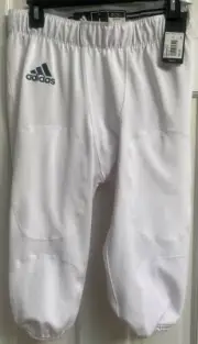 NWT ADIDAS BOYS WHITE/ONIX FOOTBALL PANTS STYLE 194BA LARGE $50