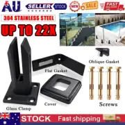1-24X Stainless Steel Glass Spigots Pool Fence Spigot Clamp for Pool Fence Panel