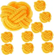 jojofuny Silk Fabric Pineapple Buckle Decorations 10pcs Twisted Knot Cufflinks for DIY Outfit Accessories