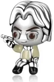 [The Charmery] Han Star and Wars Charm 925 Sterling Silver Compatible with Pandora Charms, Trollbeads, Chamilia, Biagi and Many Other UK Charm Bracelets., Metal