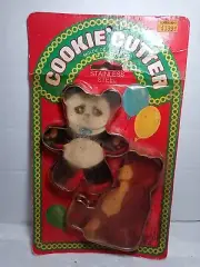 Vintage SS Cookie Cutter Capers Cutters Panda and Teddy Bear Made In USA
