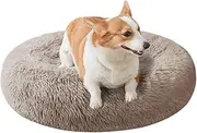 Nisrada Dog Bed for Small, Medium and Large Dogs, 70 cm, Washable, Round, Cosy, Soft, Pet Bed for Puppies and Kittens with Non-Slip Base
