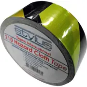 STYLUS 210 Hazard Cloth Warning Gaffer Tape 48mm Width x 25m Yellow and Black