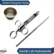 Self Aspirating Syringes Amalgam Mixing Bowl Flat Plastic Cement Spatula Lab