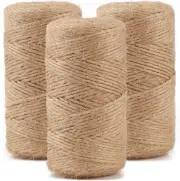 Natural Jute Twine, Twine String, 3ply Thin Ribbon Hemp Twine, Twine for Gardeni