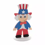 Uncle Sam Stand-Up Craft Kit, Patriotic Activities for Kids, Makes 12