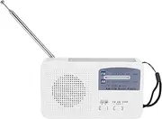 Emergency Radio with Solar and Hand Crank Self Powered, Battery USB Recharging FM/AM Radio LED Flashlight Phone Charger