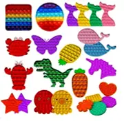 UK Push Pop Bubble Special Needs Silent Fidget Kids Toy