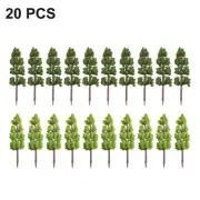 20Pcs Scenery Model Trees Miniature Decoration Supplies Railway Layout Scale