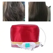 SPA Hair Thermal Treatment Heating Cap Dryers Care Steamer Hat red