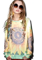 [Wildfox Couture] Big Sunflower Baggy Beach Jumper