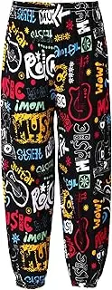 [Miaeowve] Children Hippie Harem Loose Boho Trouser Kids Boys Girls Casual Printed Pants for Beach Daily Wear