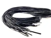 RUBBER SILICONE LEGS - Fly Tying Material - BLACK/ SILVER FLEC - 50 pc. - NEW!