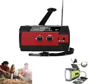 Emergency Crank Weather Radio, Solar Crank Emergency Radio, Solar Powered Flashlight and Phone Charger with LED Flashlight,Solar Powered Flashlight and Phone Charger