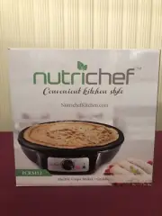 Nutrichef Electric Crepe Maker / Griddle - 1200W Non-stick Coating Plate