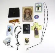 St. Benedict Faith Bundle – Bracelets, Rosary, Wall Cross & Cards, 12 items