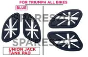 ''UNION JACK TANK PAD'' Black For All TRIUMPH MotorCycles-
