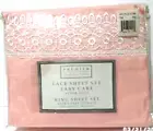Premier Luxury Hotel Collection King Lace Sheet Set Extra Deep Pockets Pink