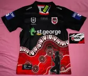 St. George ILLAWARRA Dragons 2023 Indigenous NRL Jersey *LARGE* QLD Seller