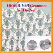 1000 pcs #3 #4 #5 Grommet w/ Die Set Eyelet Grommets Machine Sign Punch Tool
