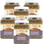 Pride Of India - PACK of 6 - Brown Flax Seed Omega-3 & Lignan Superfood, 1.25 lbs Jar