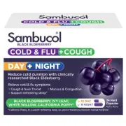 Sambucol Black Elderberry Cold & Flu + Cough Day + Night Capsules 24
