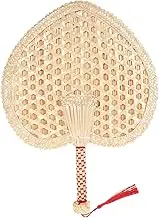 Cabilock 1pc Handmade Twist Fan Decorative Fan for Home, Rustic Style Wall Decor, Ideal for Summer Cooling