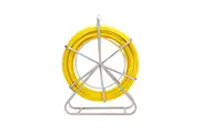 Alston 6mm 130M Fish Tape Puller Fiberglass Rodder with Steel Reel Cage Traceable Cable Duct Rodder Snake Copper Guiding Wire Telstra NBN Tool Non-Conduct