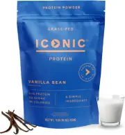ICONIC Protein Powder, Vanilla Bean - Sugar Free, Low Carb Protein Powder - Lact