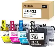 Artitech LC432 Ink Cartridges Replacement for Brother LC 432 InkInk Cartridges High Yield Work for Brother MFC-J5340DW MFC-J5740DW MFC-J6540DW MFC-J6740DW MFC-J6940DW Printers (1B 1C 1M 1Y)