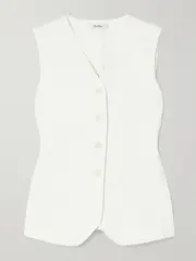 [Max Mara] Max Mara - Fornovo Jersey Vest - White - UK 14 UK 14 White