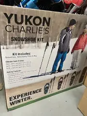 Yukon Charlie’s snowshoe kits are available in various sizes and colors.