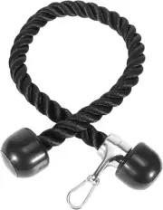 Heavy Duty Tricep Pull Down Rope 36 Inches with Snap Hook, Fitness Attachment