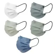 50 MULTICOLOR Disposable Face Masks 3-Layer Protective Covers Safety
