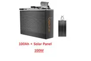 VoltX 12V 100Ah Slim Lithium Battery + VoltX 100W Solar Panel Flexible