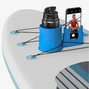 2-in-1 Paddleboard Cup Holder Phone Holder | Anti Slip Reinforcement Design Suitable for Kayaking Outdoor Fishing Rowing Accessories | Compatible with Beverage cans/Smart Devices (Blue)