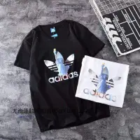 在飛比找Yahoo!奇摩拍賣優惠-Adidas 三葉草短袖 自由女神圖案印花 純棉冰絲透氣速幹